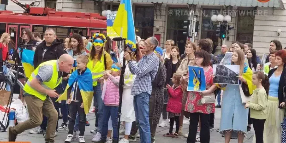 Акция украинцев в столице Сербии не собрала и 20 человек