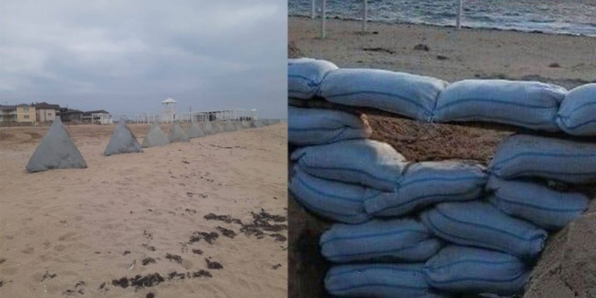 Западный Крым готовится к удару Украины с моря: песчаные пляжи Евпатории превратились в окопы 08.06.23
